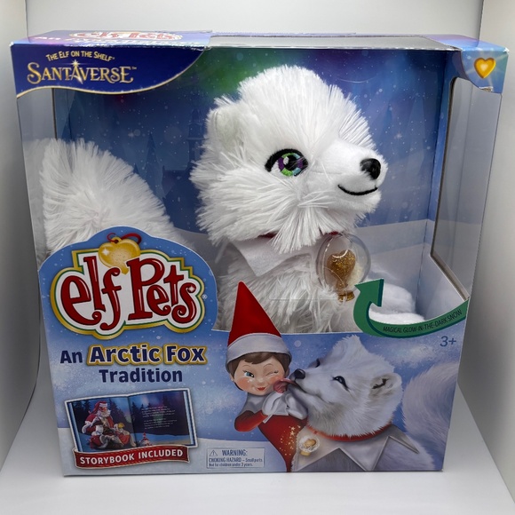 Elf Pets Arctic Fox Christmas Book Storybook & Plush Animal - Box has Minor Dent - Picture 1 of 7